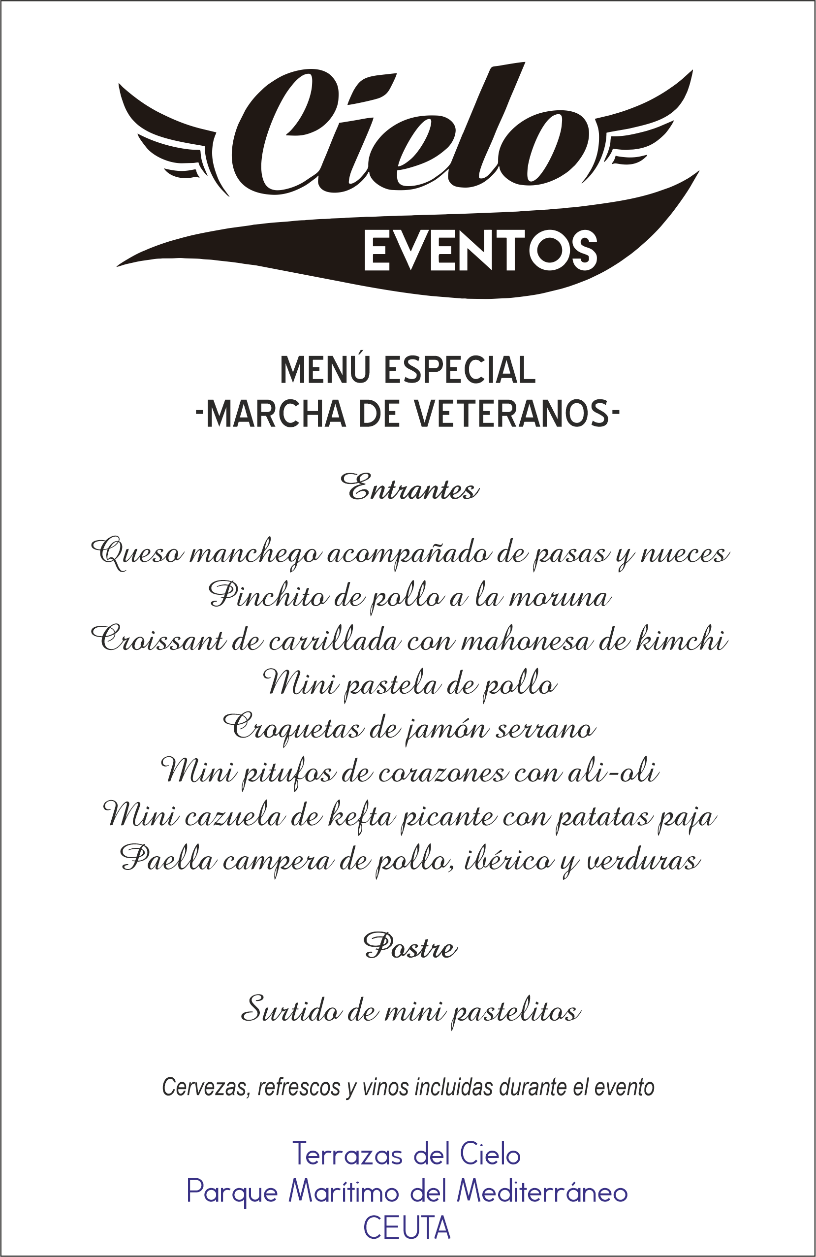 Menú Domingo